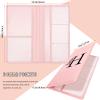 YeeCASE Car Registration and Insurance Holder, Car Document Holder with Closure, Pink with Letters Wallet Case Auto Vehicle Car Accessories for Women and Men view 3