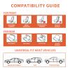 COMFDRIVE Car Seat Covers Full Set,Faux Leather Seat Covers for Cars, Car Seat Protector Waterproof, Non-Slip,Bright and Shiny seat Covers Make Your Vehicle Look, 5Seaters,Full Set,Gray view 3