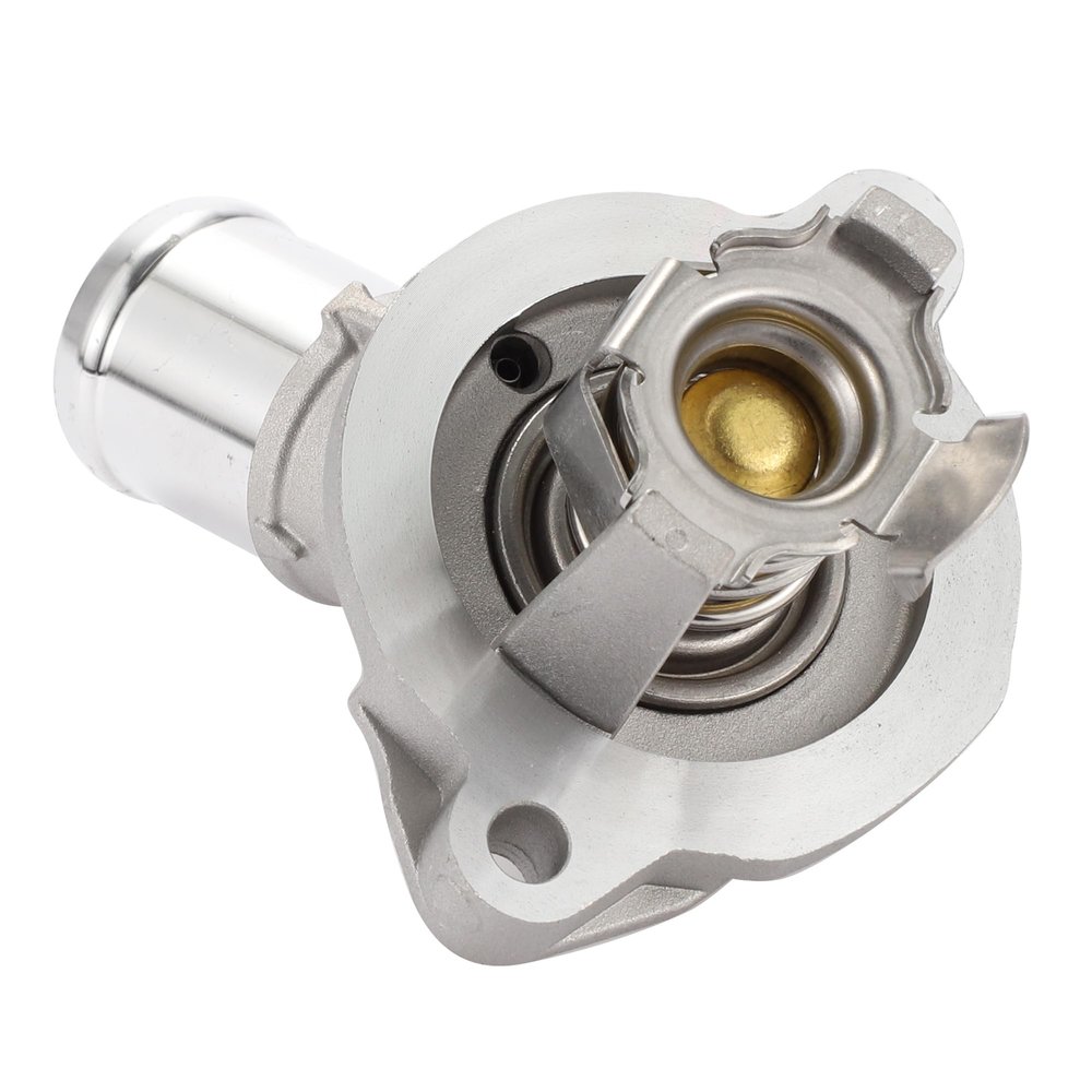 A ABSOPRO Car Thermostat No.12656949 Engine Coolant Thermostat Housing Assembly for Chevrolet Cruze 2016-2019 Aluminum Alloy Silver Tone Durable