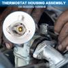 A ABSOPRO Car Thermostat No.12656949 Engine Coolant Thermostat Housing Assembly for Chevrolet Cruze 2016-2019 Aluminum Alloy Silver Tone Durable view 2