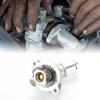 A ABSOPRO Car Thermostat No.12656949 Engine Coolant Thermostat Housing Assembly for Chevrolet Cruze 2016-2019 Aluminum Alloy Silver Tone Durable view 3