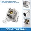 A ABSOPRO Car Thermostat No.12656949 Engine Coolant Thermostat Housing Assembly for Chevrolet Cruze 2016-2019 Aluminum Alloy Silver Tone Durable view 4
