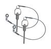 2pcs Stainless Steel Ring Quick Release pin, Grip Button Lock pin Ball Lock pin with Safety Rope (Dia:1/4, L:3/4in) view 1