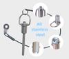 2pcs Stainless Steel Ring Quick Release pin, Grip Button Lock pin Ball Lock pin with Safety Rope (Dia:1/4, L:3/4in) view 2