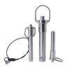 2pcs Stainless Steel Ring Quick Release pin, Grip Button Lock pin Ball Lock pin with Safety Rope (Dia:1/4, L:3/4in) view 3
