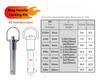 2pcs Stainless Steel Ring Quick Release pin, Grip Button Lock pin Ball Lock pin with Safety Rope (Dia:1/4, L:3/4in) view 4