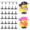 30PCS Jeeper Duck Holder,2PCS Mini Rubber Ducks with Hat Sunglasses Chains and Scarf,Duck Holder for Jeeps Dash,Jeeps Ducks for Ducking, Car Accessories,Car Dashboard Decorations view 1