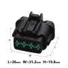 automotive electrical connectors 1 Set 8 Pin Automotive Wire Connector Headlight Socket 2.2 mm Female Male Pl/*ug compatible with the 6185-1177 6188-0736 6918-1780 PB291-08827 PB295-08820/DJ7089B-2.2- view 4
