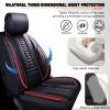 Niscarda for Ford F-250 2009 Car Seat Covers, Customized seat Covers Premium Leather Waterproof Stain-Resistant Easy to Install (Full Set, Black&Red) view 2