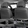 Arocx Front Set Seat Covers for Lexus CT 200h 2011-2017, Black-Gray view 3