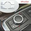 mainlly 4X Car Multimedia Buttons Cover Trim Fit for Mercedes-Benz ML GL W166 X166 2012~2015 view 2