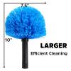 Cobweb Duster, Bafezoze Cobweb Brush Replacement Head, Spider Web Brush Remover Outdoor Blue (Pole Not Included) view 2