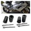 New Fit Compatible with Ninja ZX9R ZX 9R 2002 2003 Motorcycle No Cut Black and Carbon Frame Sliders Crash Falling Protection ZX9R(Carbon Look) view 2