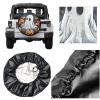 Halloween Spare Tire Cover for Rv Trailer Camper- Pumpkin Grove Ghost Waterproof Wheel Protectors Cover Universal Fit for Truck SUV Travel Camping Outdoor-14 inch view 2