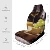 BTCOWZRV Car Seat Covers Set Universal Auto Front Seats Protector Breathable Car Seat Cushion Protector White Wine Cheese Cake Grapes Car Front Seat Cover for Most SUV Sedan Truck view 2