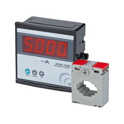 QZLIBEFUD SDM-A Digital Ammeter, Slim Compact, LED Panel Meter(CT 200A,72X72MM_220-240V)