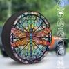 oooJHooo Spare Tire Cover for RV Trailer, Glass Dragonfly Pattern Tire Covers Universal Fit for Travel Trailer Camper Jeep RV SUV Truck Waterproof Wheel Cover (15 inch for Diameter 27 - 29),A-789 view 3