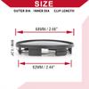 Hihaha Universal Car Wheel Center Hub Cap/Rim Cover Hub Caps/for Most Cars/Snap-in Plastic 68mm 2.68" OD / 1 Pc Gray view 4