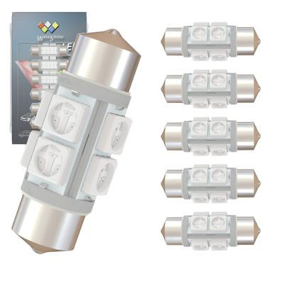 Wiseshine DC 24V 31mm Festoon LED Bulb DE3175 Amber Yellow DE3021 LED Car Bulb for Truck Interior Door Cargo Lights (Pack 6)