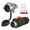 RVMARINEPAT 100 Amp Trolling Motor Plug and Receptacle Set - 6 to 4 AWG Wire Circular Connector - Fast Locking 2 Pin 12V-48V Power Connector - Waterproof for Marine Boat view 1