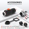 RVMARINEPAT 100 Amp Trolling Motor Plug and Receptacle Set - 6 to 4 AWG Wire Circular Connector - Fast Locking 2 Pin 12V-48V Power Connector - Waterproof for Marine Boat view 4