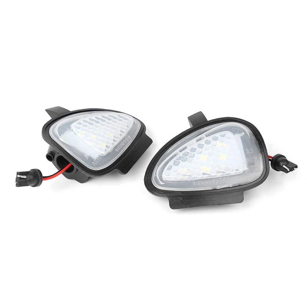 Three T FSFY 1 Pair Automotive Under Side Mirror Puddle Light LED Lamp Assembly For VW Golf 6 For Touran 2010-2018, clear