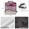 2 Pack Kick Mat Back Seat Protector With 3 Storage Pockets,Abstract Red Waterproof & Stain Proof Universal Car Seat Back Protector Backseat Organizer For Kids Pets,Modern Ombre Ocean Striped Wave Art view 2