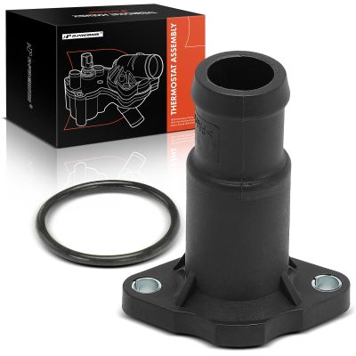 A-Premium Engine Coolant Thermostat Housing Water Outlet [with Seal] Compatible with Volkswagen - Jetta/Golf 1989-1989 1.8L, Jetta/Golf 1990-1992 2.0L, Passat 1990-1993 2.0L - Rear Side
