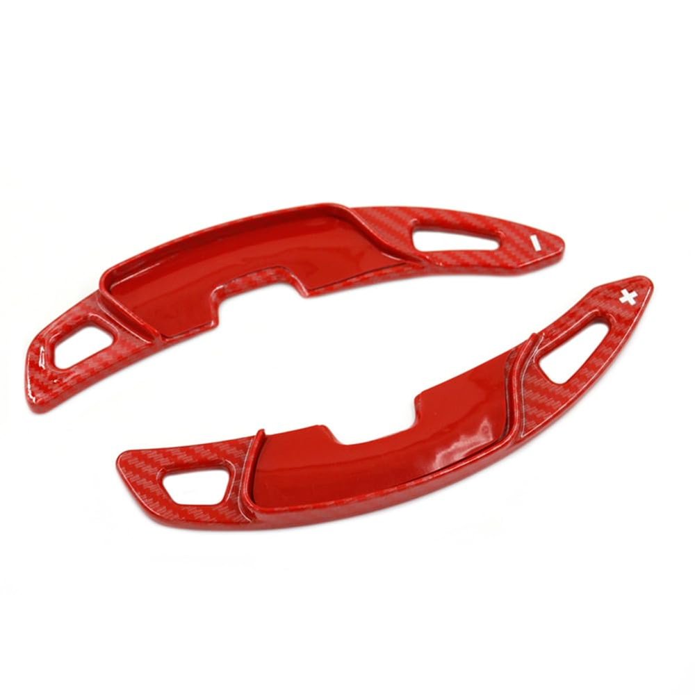 Three T FSFY Steering Wheel Shift Extension Paddle Shifter Cover Carbon Fiber Red ABS for Lexus NX 260 350 450H 2022, Forged Pattern