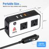 AA Products P-SH-Power Inverter 12V DC to 110V AC 200W Car Charger Adapter Various Charging Protocols Fits AA Products Power Tool Organizer view 2