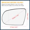 INFINAUTO for Jeep Cherokee 2014-2019 Car Rearview Mirror Glass Replacement with Backing Plate Heated Driver Left Side view 3