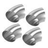 TUCKBOLD 45 Degree Mandrel Bend Elbow Tube OD 2.5" Inch 304 Stainless Steel Reusable | Exhaust Elbow Pipe Stair Handrail Tube 4 Pcs view 1