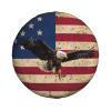 YIWUOUFA Spare Tire Cover Bald Eagle American Flag Wheel Covers Weatherproof Universal Wheel Protectors for Rv SUV Camper Travel Trailer 14"" 15"" 16"" 17"" TC274 view 1
