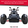 Arm Covers for BRP Can-Am Ryker | Front Suspension Bars Protector | Custom Color Trike Accessories | Customized Bike Parts | VelociMods view 4