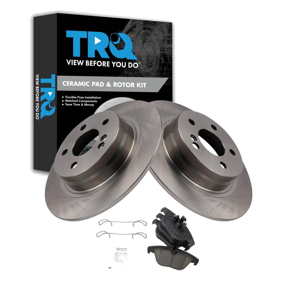 TRQ Rear Brake Pad and Rotor Set Ceramic