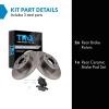 TRQ Rear Brake Pad and Rotor Set Ceramic view 2