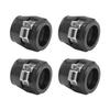4PCS Car Hose Finisher Clamp, Aluminum Alloy Fuel Line Hose Clamp, Flexible Hose Pipe Clamp, Hose End Connector with Screw Band for Air and Water Hose Tube/Gas/Diesel/Oil/Fuel (Black, 8AN) view 1
