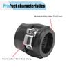 4PCS Car Hose Finisher Clamp, Aluminum Alloy Fuel Line Hose Clamp, Flexible Hose Pipe Clamp, Hose End Connector with Screw Band for Air and Water Hose Tube/Gas/Diesel/Oil/Fuel (Black, 8AN) view 3