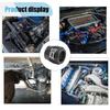 4PCS Car Hose Finisher Clamp, Aluminum Alloy Fuel Line Hose Clamp, Flexible Hose Pipe Clamp, Hose End Connector with Screw Band for Air and Water Hose Tube/Gas/Diesel/Oil/Fuel (Black, 8AN) view 4