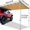 AMNOOL Car Awning, Car Holder, Removable Tent, UV50+sun Refuge, Weather Resistant Retractable Awning for 4x4 Vehicles for SUV/truck (with LED Light Strip) (S S, 200*300cm/6.6*9.8ft view 2