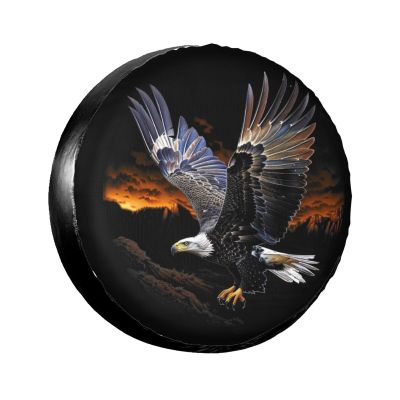 LOJAOGON Eagle Sky Messenger Desert Spare Tire Cover Wheel Protectors Dust-Proof Wheel Tire Cover Fit Trailer, Rv, Sand Many Vehicle 14inch