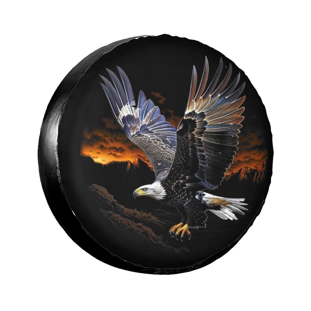LOJAOGON Eagle Sky Messenger Desert Spare Tire Cover Wheel Protectors Dust-Proof Wheel Tire Cover Fit Trailer, Rv, Sand Many Vehicle 14inch