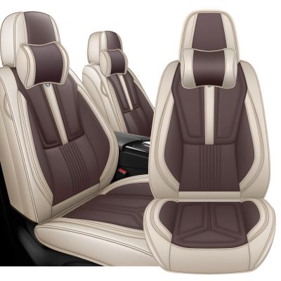 Arazi Seat Covers Front for Honda Pilot 2016-2022,Beige&Brown