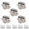 MTSmart RV Cabinet Locks, ABS Push Button Cabinet Latch for RV Motorhome Camper Truck Caravan Van Yacht Boat Marine, Camper Cupboard Knob RV Cabinet Latches (5 PC Pearl Nickel) view 1