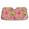 Car Windshield Sun Shade Cute Avocado Foldable Sun Visor Protection Car Interior, Car Sunscreen Blocks UV Rays Heat Protection for Cars,Trucks,SUVs(55x27.5 inches) view 1
