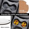 Car Cup Coaster 2PCS Car Cup Holder Coaster Yellow Sunflowers with Red Butterfly Car Coaster Non-Slip Cup Holder Coasters with A Finger Notch Interior Decoration Shockproof Drink Mat for Most Vehicle view 3