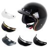 3 Snap-Button Shield for Open Face Motorbike Helmet Half Open Face Helmet Brim view 3