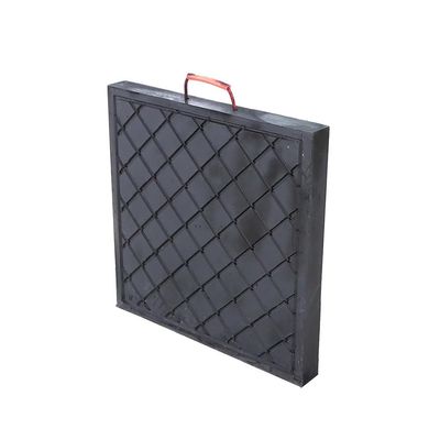 GZHERVICES Outrigger Pads, Jack Landing Pad, RV Leveling Blocks with Handle for Tow, Heavy Duty Stabilizing Pad, Landing Gear for Service Truck, Trailer, Crane, Wrecker(Black-1pcs,11.8x11.8x1.2in)