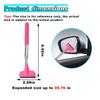 Car Rearview Mirror Wiper, Retractable Car Side Mirror Squeegee with Telescopic Long Handle, Mini Portable Automotive Window Cleaner Tool for Rainy Foggy Weather, Universal Car Accessories (Pink) view 2