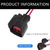 Pack Of 2 Ev6 Ev14 Car Fuel Injector Connector,Fuel Injector Harness Connector With Wire Suitable For Most Cars Parts Black view 2